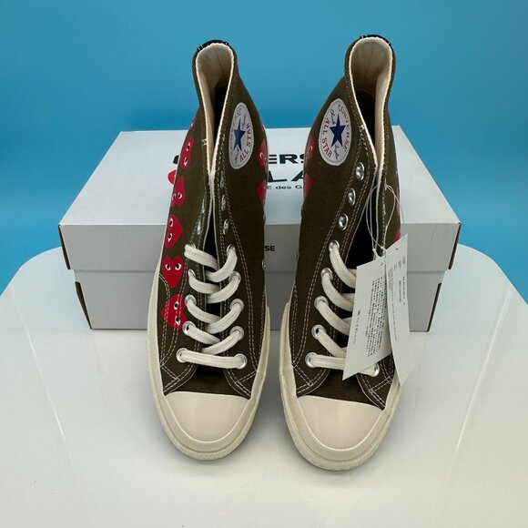 Comme Des Garcons PLAY x Converse Unisex Taylor High Top Sneakers, Size 8M/10W - Picture 7 of 15